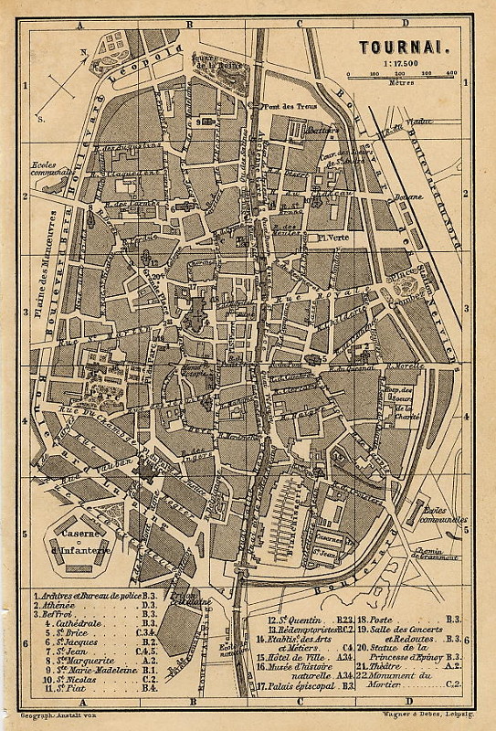 afbeelding van plattegrond Tournai van nn (Doornik)
