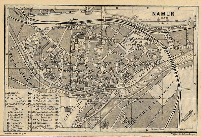 afbeelding van plattegrond Namur van Wagner & Debes (Namen)
