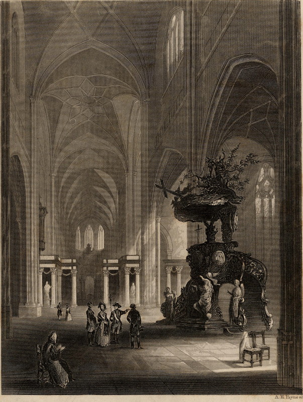 afbeelding van prent St. Bavon, Ghent van A.H. Payne (Gent)