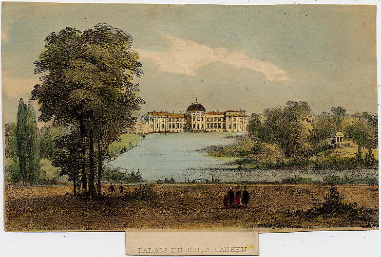 afbeelding van prent Palais du roi, a Laeken van nn (Brussel, Laken)