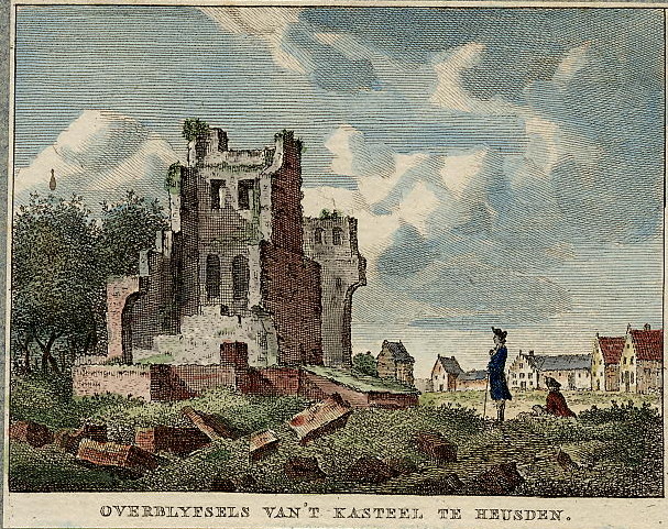 afbeelding van prent Overblijfsels van ´t kasteel te Heusden van J. Bulthuis, C. F. Bendorp (Heusden)