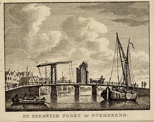 afbeelding van prent De Beemster poort te Purmerend van K.F. Bendorp, J. Bulthuis (Purmerend)