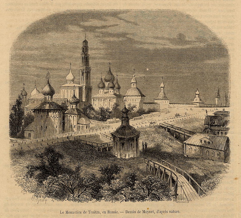 afbeelding van prent Le Monastere de Troitza, en Russie van A. Pontenier naar J.P. Moynet (Moskou)