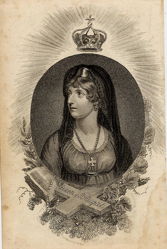 afbeelding van prent Queen of Portugal van M. Craig (Adel, Vrouwen,)