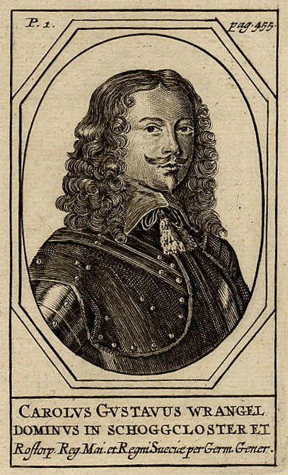 afbeelding van prent Carolus Gustavus Wrangel Dominus in Schoggcloster etc van nn (Adel, )