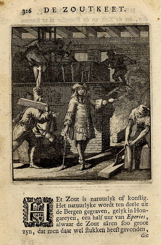 afbeelding van prent De Zoutkeet van Jan en Caspar Luyken