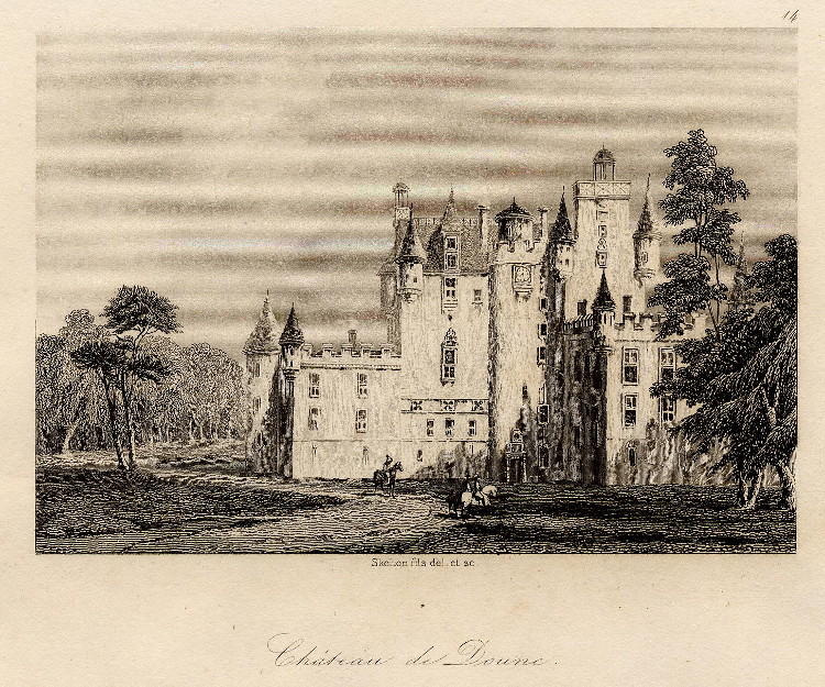 afbeelding van prent Château de Doune van Joseph Skelton (Doune)
