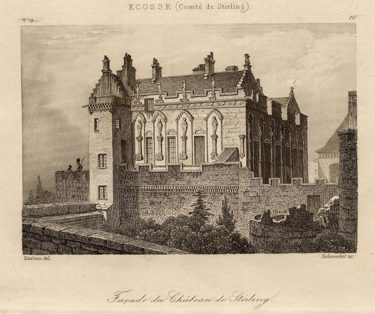 afbeelding van prent Facade du château de Stirling van Skelton, Schroeder (Stirling)