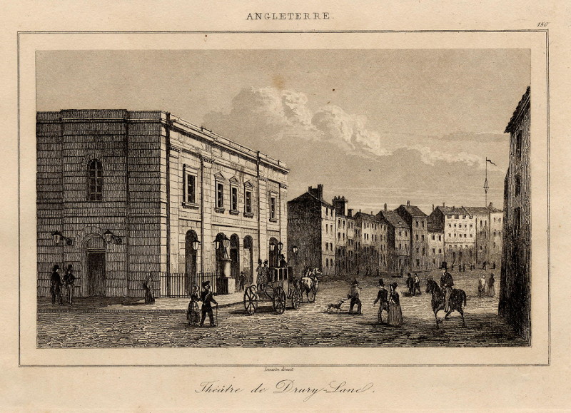 afbeelding van prent Théâtre de Drury Lane van Lemaitre (Londen, London)