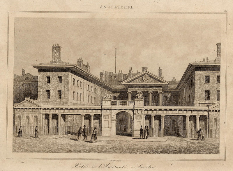 afbeelding van prent Hôtel de l´Amirauté, à Londres van Lemaitre (Londen, London)
