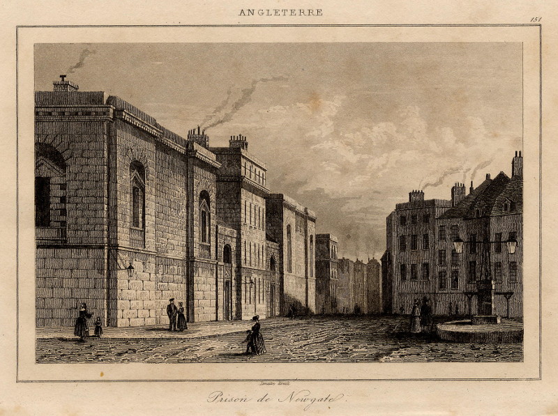 afbeelding van prent Prison de Newgate van Lemaitre (Londen, London)