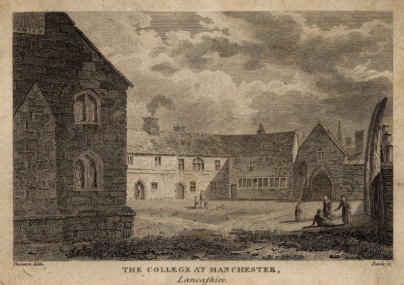 afbeelding van prent The college at Manchester, Lancashire van Thornton, S. Rawle (Manchester)