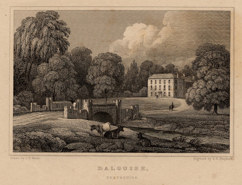 afbeelding van prent Dalguise, Perthshire van T.H. Shepherd, J.P. Neale (Dalguise)