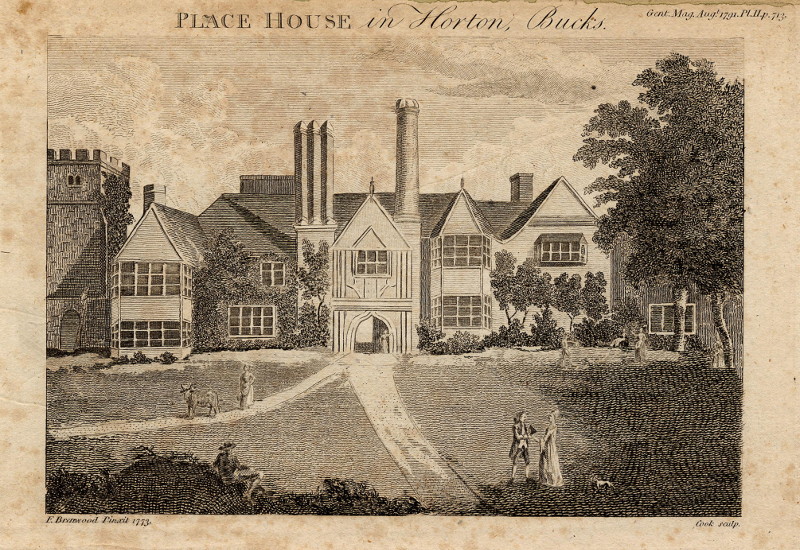 afbeelding van prent Place House, in Horton, Buckinghamshire van Cook, E. Brerewood (Horton)
