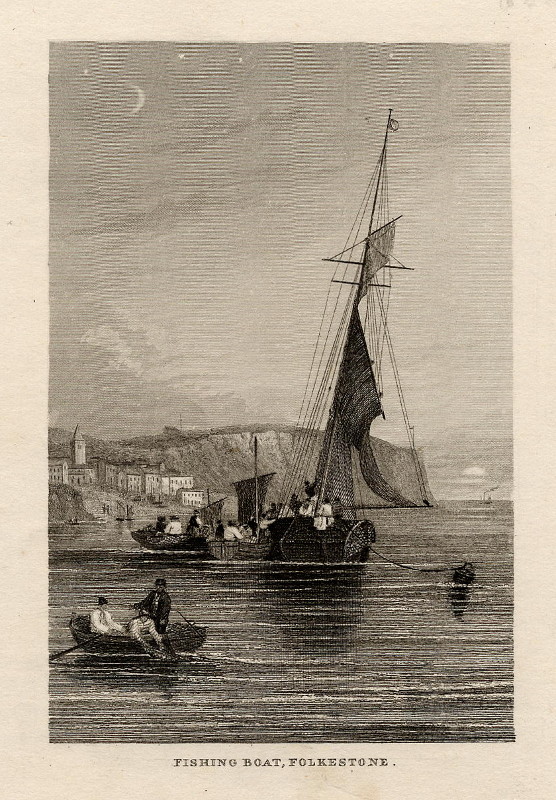 afbeelding van prent Fishing boat, Folkestone van nn (Folkestone)