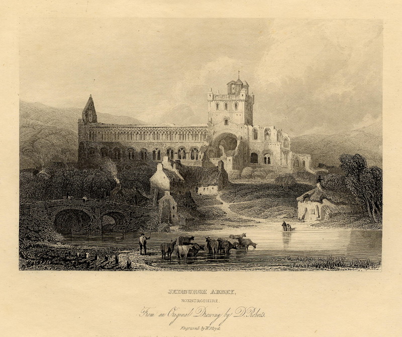 afbeelding van prent Jedburgh Abbey, Roxburgshire van W. Floyd, naar D. Roberts (Jedburgh)