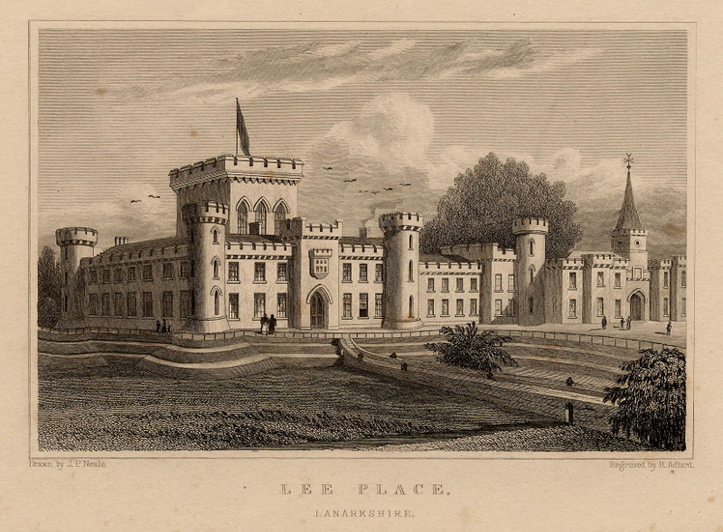 afbeelding van prent Lee Place, Lanarkshire van H. Adlard, J.P. Neale (Lanark)
