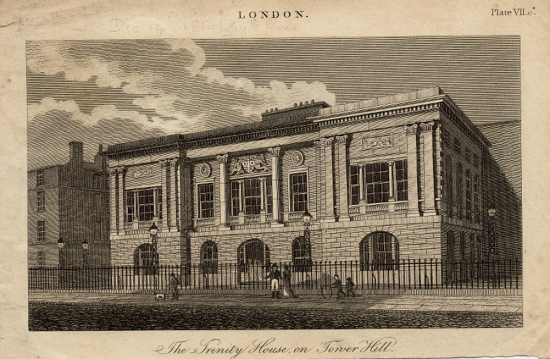 afbeelding van prent The Trinity House, on Tower Hill van J. Britton, E.W.Brayley (Londen, London)