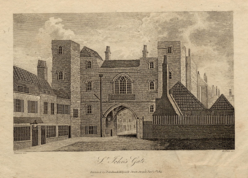 afbeelding van prent St. John´s Gate van E. Shirt, Prattent (Londen, London)