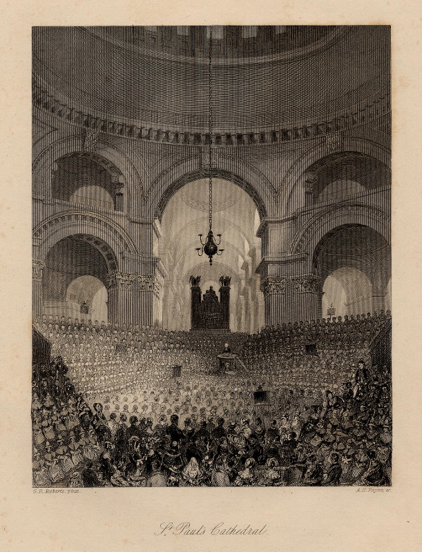 afbeelding van prent St. Paul´s Cathedral van A.H. Payne, G.R. Roberts (Londen, London)