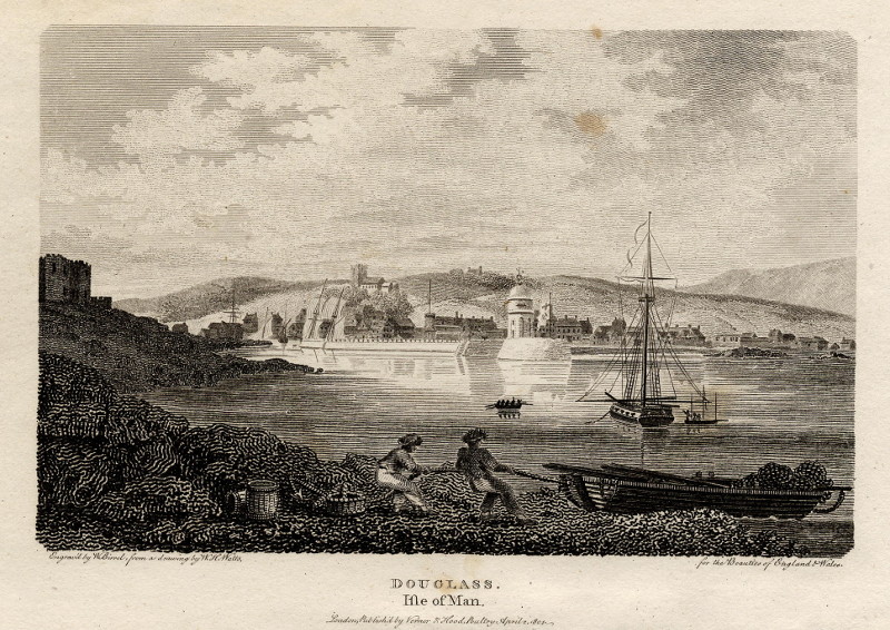 afbeelding van prent Douglass, Isle of Man van W. BIrrel, W.H. Watss (Isle of Man)