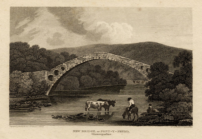 afbeelding van prent New Bridge, or Pont-Y-Prydd, Glamorganshire van Woolworth, J.P. Neale (Pontyprydd)