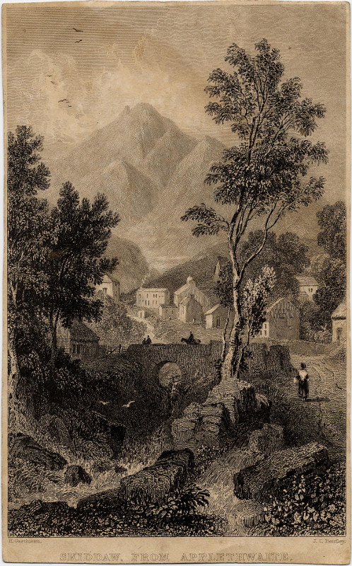 afbeelding van prent Skiddaw, from Applethwaite van J.C. Bentley, H. Gastineau (Applethwaite)