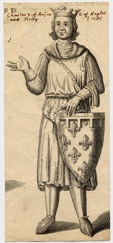 afbeelding van prent Charles I of Anjou of Naples and Sicily  van nn (Adel, )