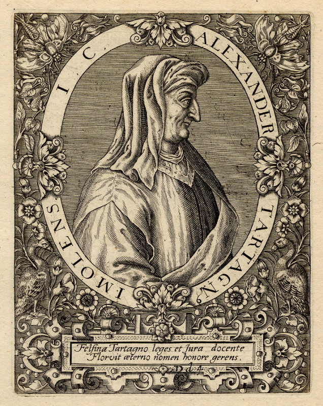 afbeelding van prent Alexander Tartagn, Imolens. J. C. van Theodoor de Bry (wetenschappers, )