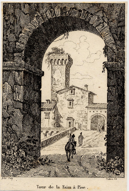 afbeelding van prent Tour de la Faim à Pise van Fortier, Buttura (Pisa)