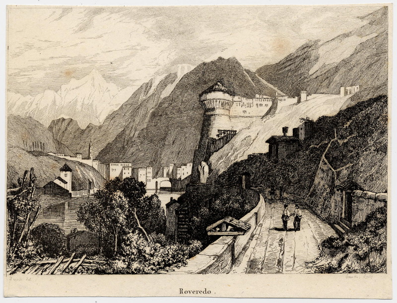 afbeelding van prent Roveredo van Darwin, Lacouchie (Rovereto)