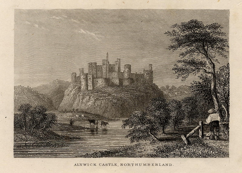 afbeelding van prent Alnwick castle, Northumberland van nn (Alnwick)