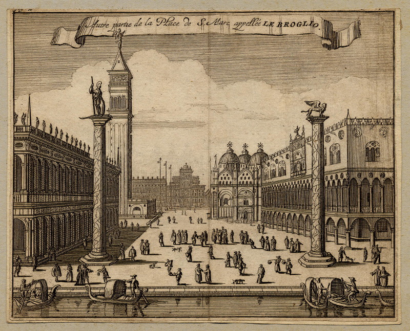 afbeelding van prent Autre partie de la Place de S. Marc appellée Le Broglio van Alexandre de Rogissart (Venetie, Venice)