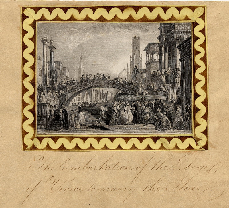 afbeelding van prent The embarkation of the Doge of Venice to marry the Sea van W.J. Cooke, I. West (Venetie, Venice)