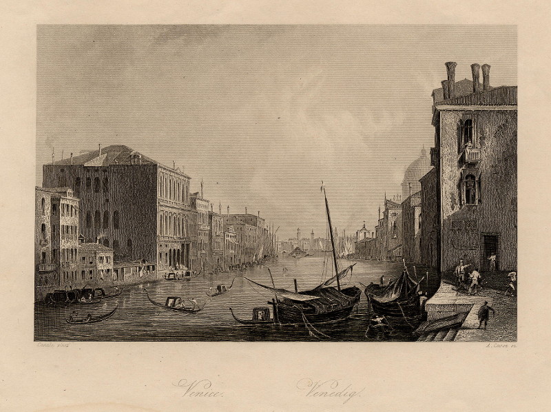 afbeelding van prent Venice, Venedig van A. Carse, Canale (Venetie, Venice)