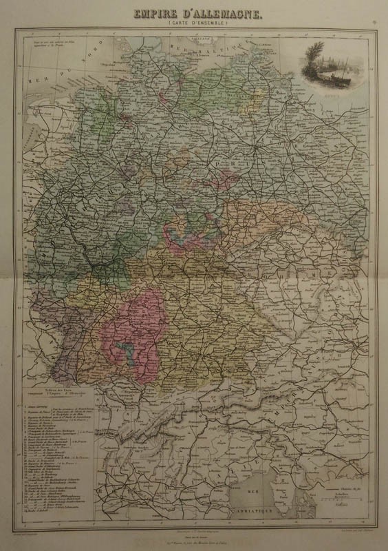 afbeelding van kaart Empire d´Allemagne (carte d´ensemble) van Migeon, Sengteller, Desbuissons
