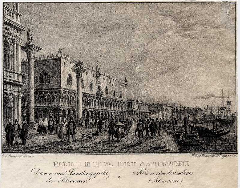 afbeelding van prent Chiesa di San Giorgio dei Greci van Giovanni Pividor (Venetie, Venice)