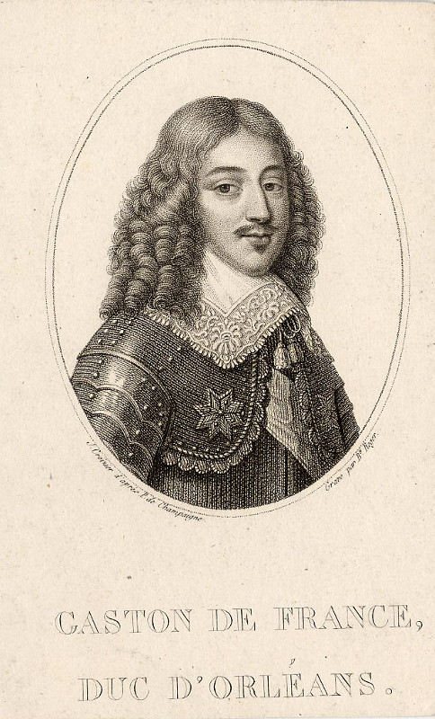 afbeelding van prent Gaston de France, Duc d´Orléans van J. Croizier, P. de Champaigne, B. Roger (Adel, )
