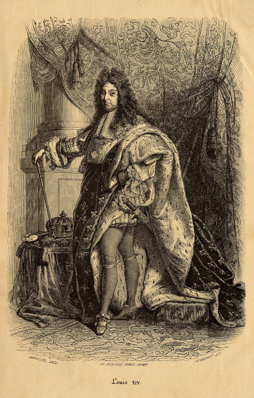 afbeelding van prent Louis XIV van naar H. Rigaud, Hebert (Adel, )