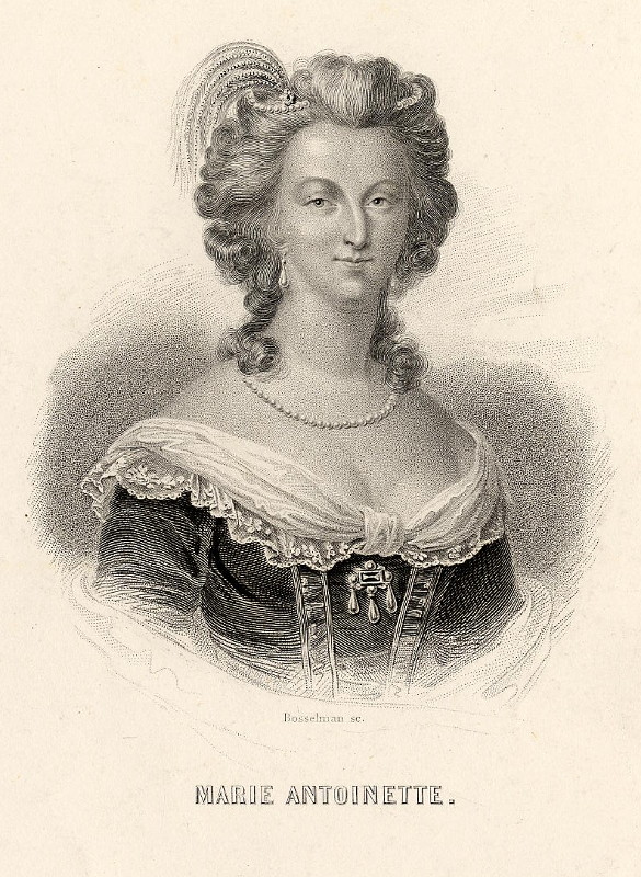 afbeelding van prent Marie Antoinette van Bosselman (Adel, Vrouwen,)