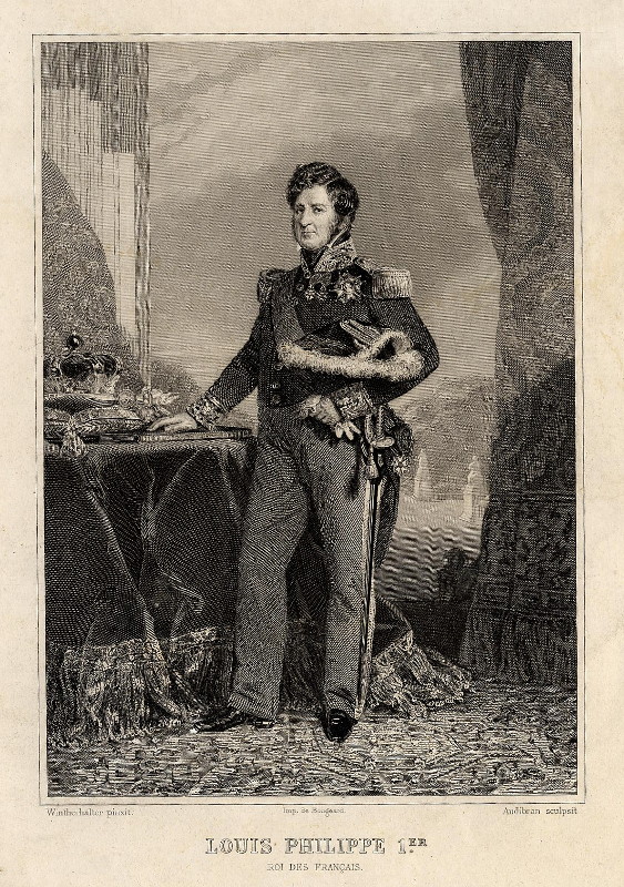 afbeelding van prent Louis Philippe 1er, Roi des Francais van Audibran, Wintherhalter (Adel, )