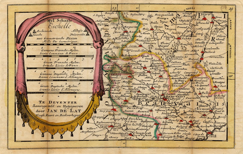 afbeelding van kaart Beauvais van Jan de Lat