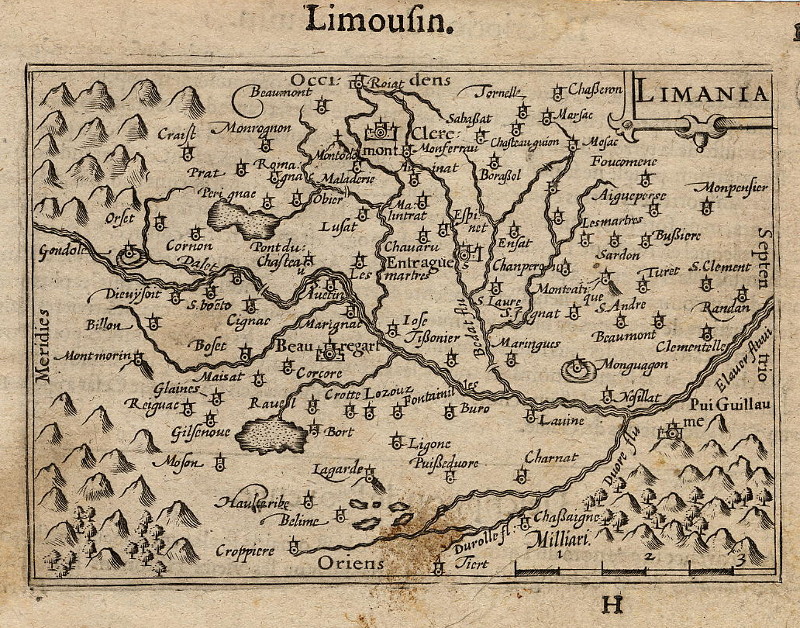 afbeelding van kaart Limousin, Limania van Barent Langenes