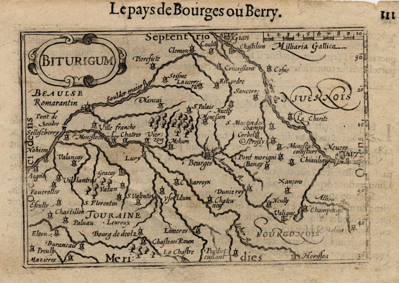 afbeelding van kaart Le pays de Bourges ou Berry, Biturigum van Barent Langenes