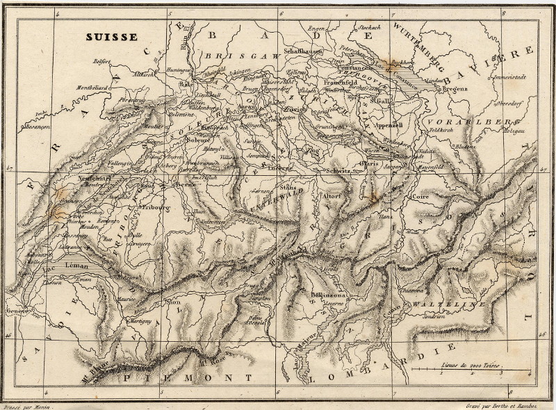 afbeelding van kaart Suisse van Berthe, Ramboz, Monin