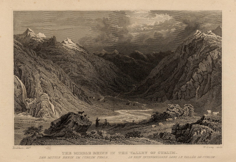 afbeelding van prent The middle Rhine in the valley of Curlim van W. Tombleson, W. Lacey (Rijn)