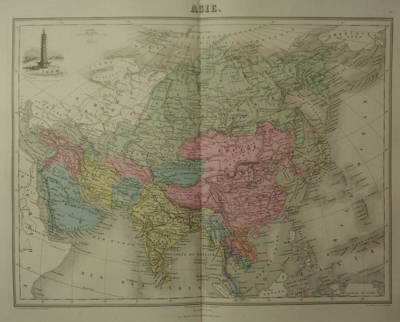 afbeelding van kaart Asie van Migeon, Sengteller, Desbuissons