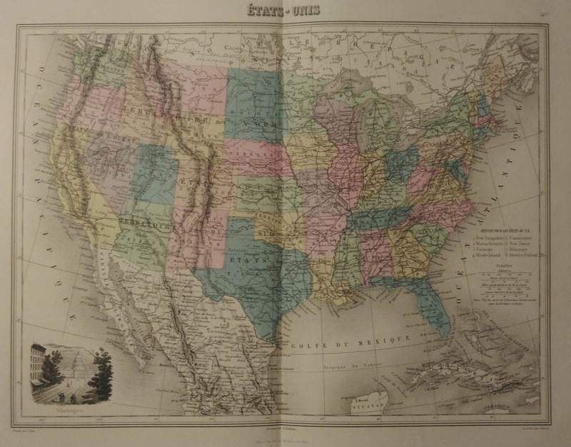 afbeelding van kaart États - Unis van Migeon, Sengteller, Desbuissons