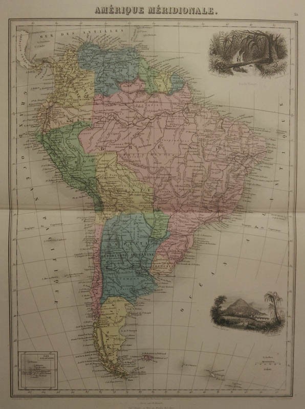afbeelding van kaart Amérique Mérididonale van Migeon, Sengteller, Desbuissons