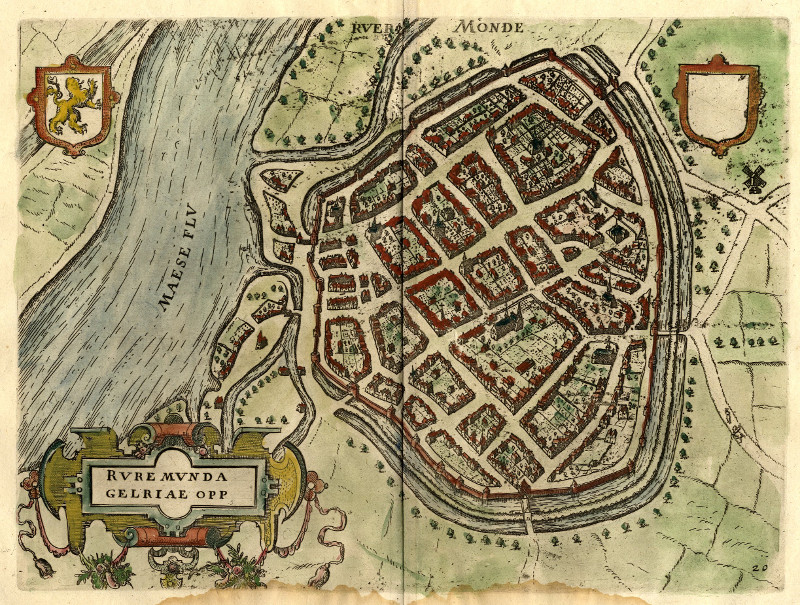 afbeelding van plattegrond Ruremunda Gelriea opp. van Ludovico Guicciardini (Roermond)
